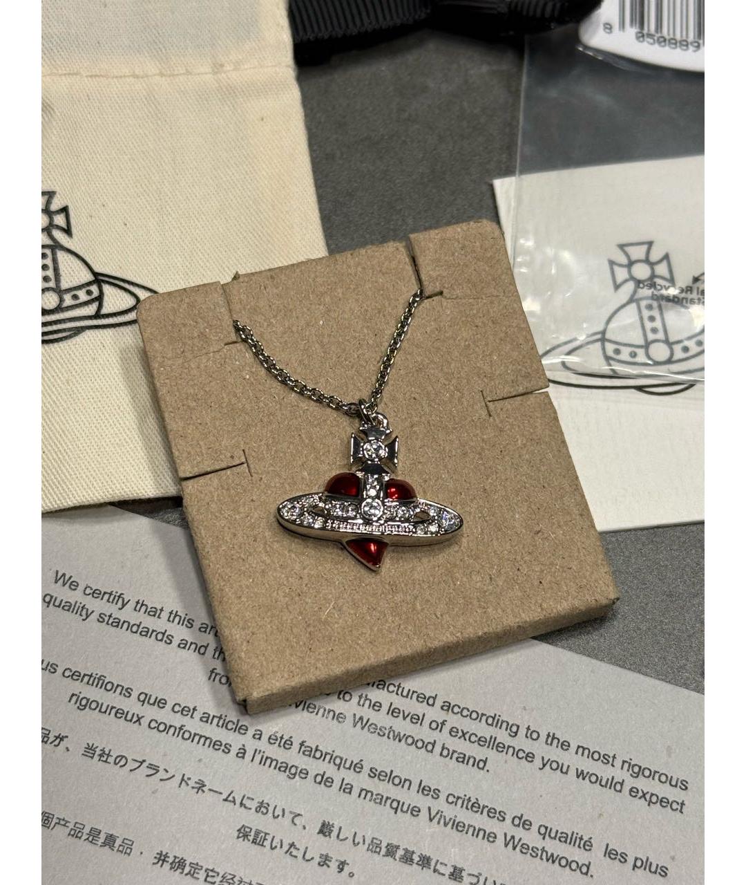 VIVIENNE WESTWOOD Серебряная латунная подвеска, фото 6