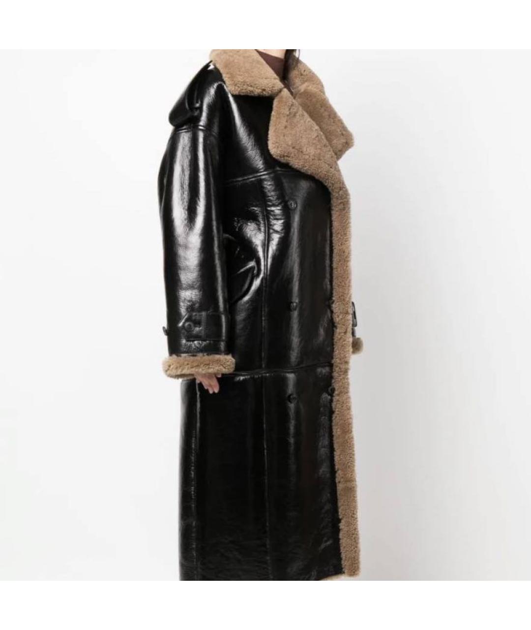 THE MANNEI Черная кожаная дубленка, фото 4