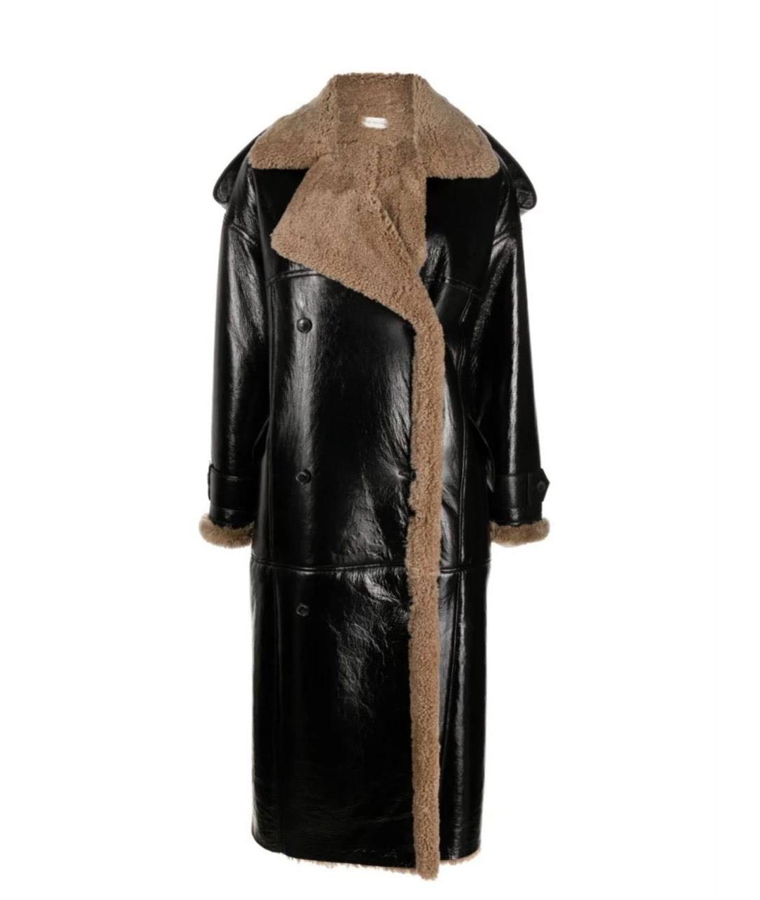 THE MANNEI Черная кожаная дубленка, фото 5
