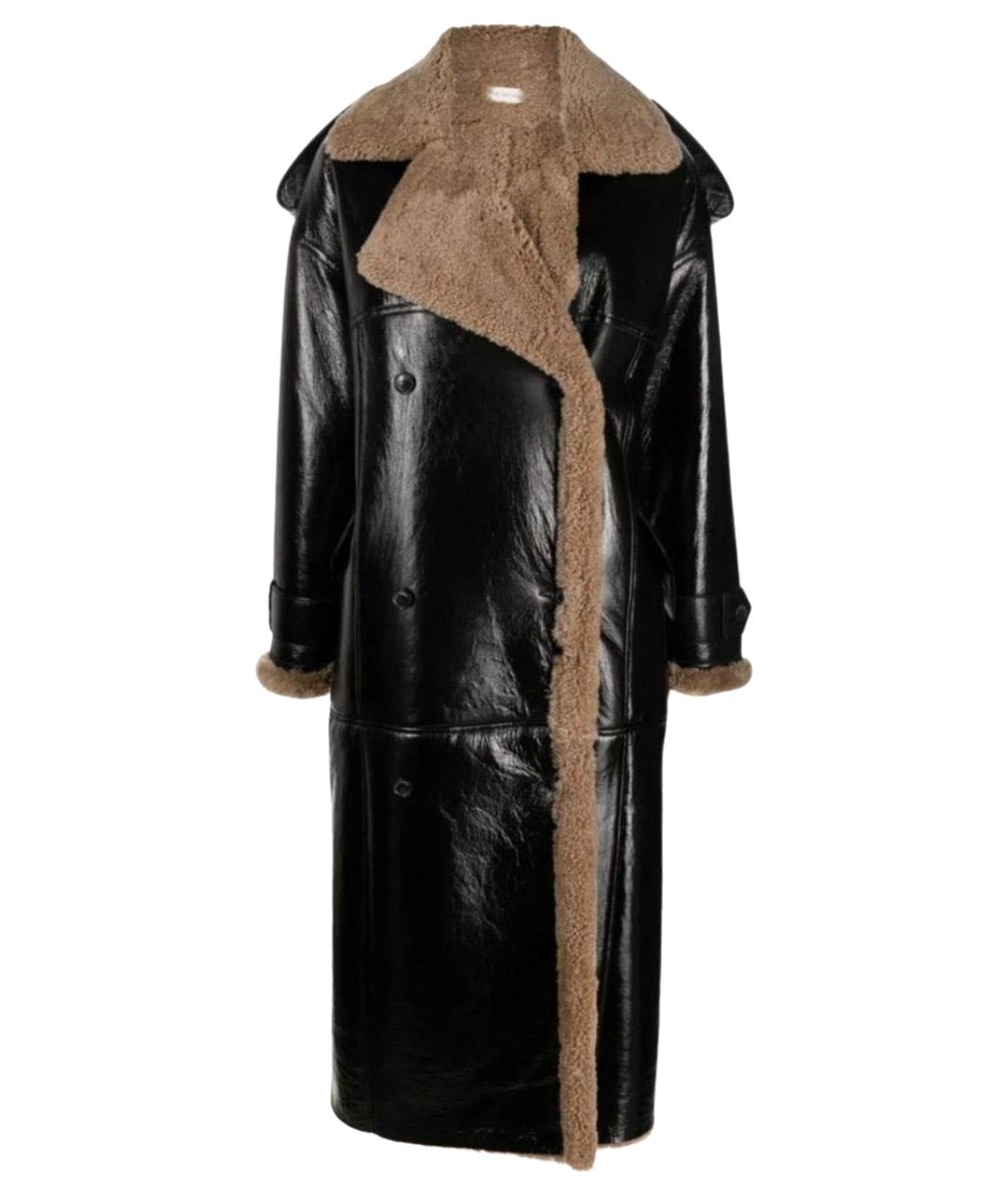 THE MANNEI Черная кожаная дубленка, фото 1