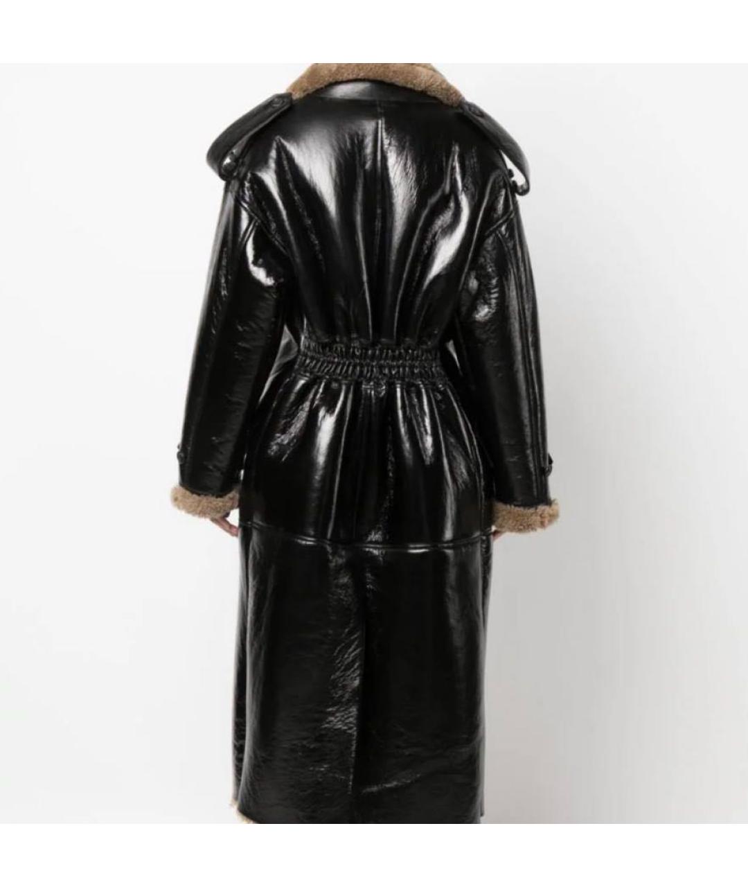 THE MANNEI Черная кожаная дубленка, фото 2