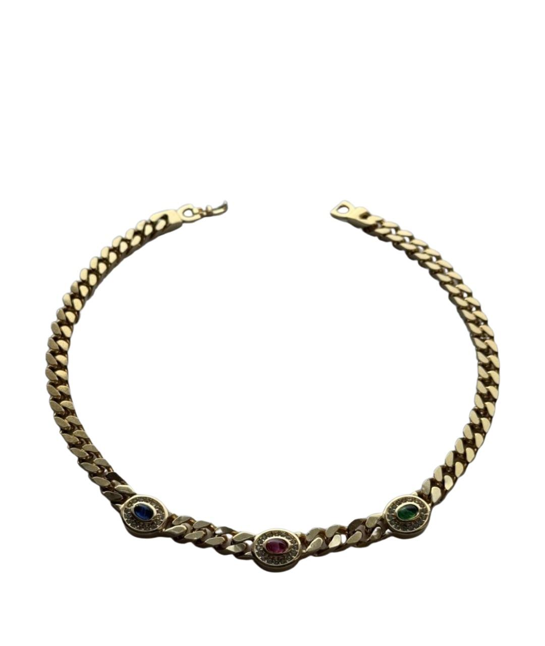 CHRISTIAN DIOR Золотое латунное колье, фото 1