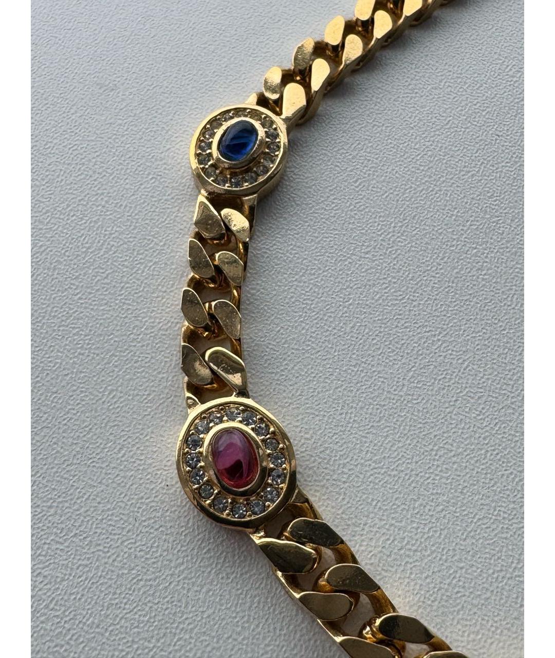 CHRISTIAN DIOR Золотое латунное колье, фото 7