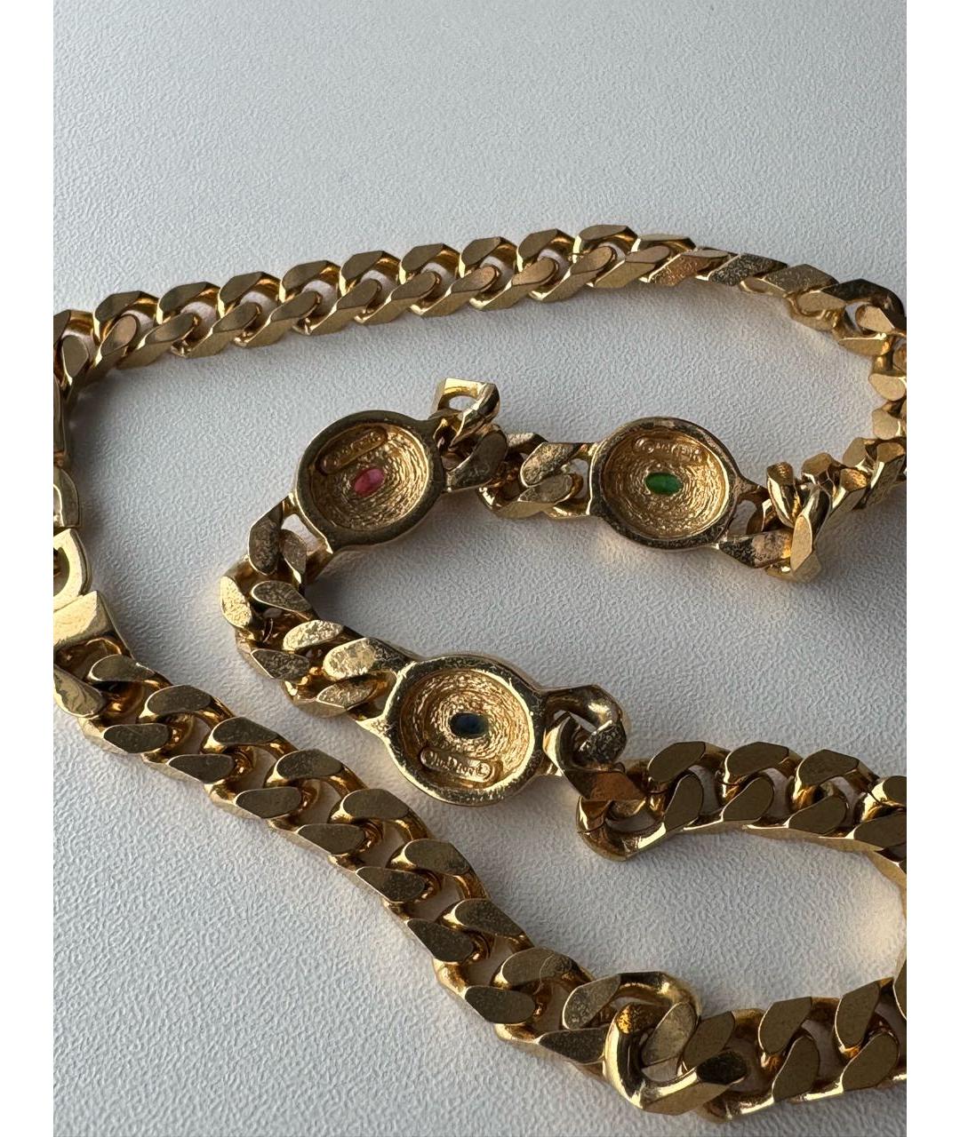 CHRISTIAN DIOR Золотое латунное колье, фото 5