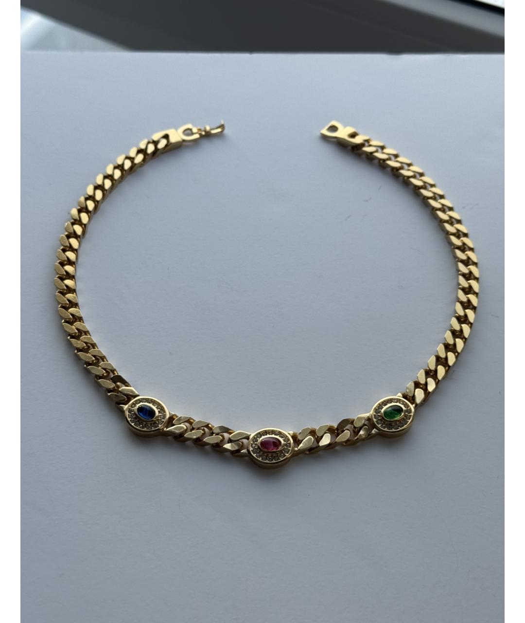 CHRISTIAN DIOR Золотое латунное колье, фото 9