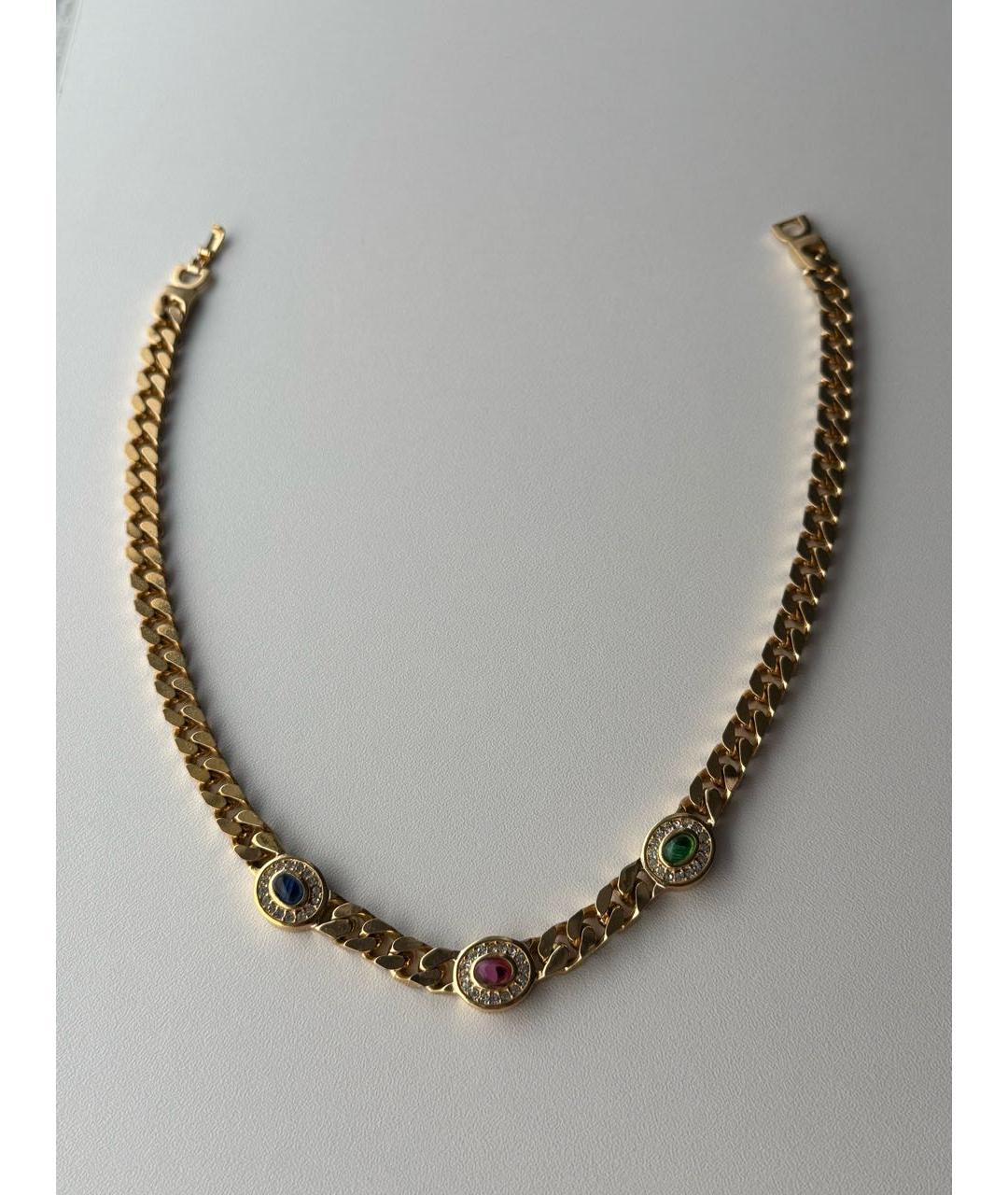 CHRISTIAN DIOR Золотое латунное колье, фото 9