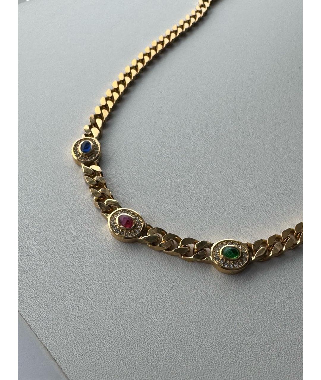 CHRISTIAN DIOR Золотое латунное колье, фото 4