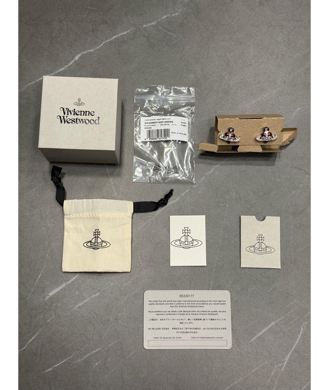 VIVIENNE WESTWOOD Серебряные латунные серьги, фото 5