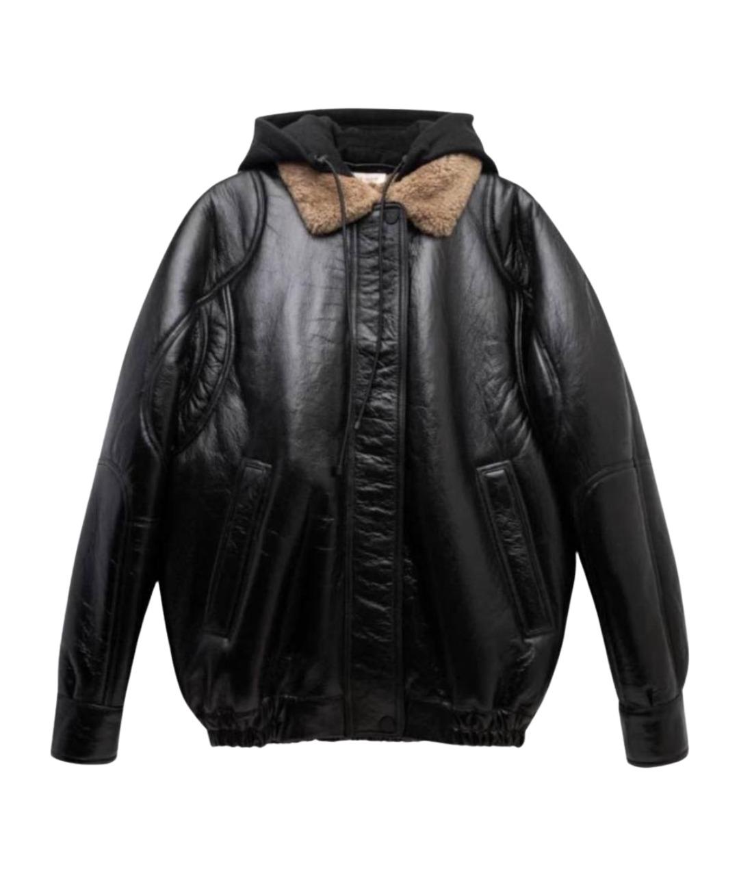 THE MANNEI Черная кожаная дубленка, фото 1