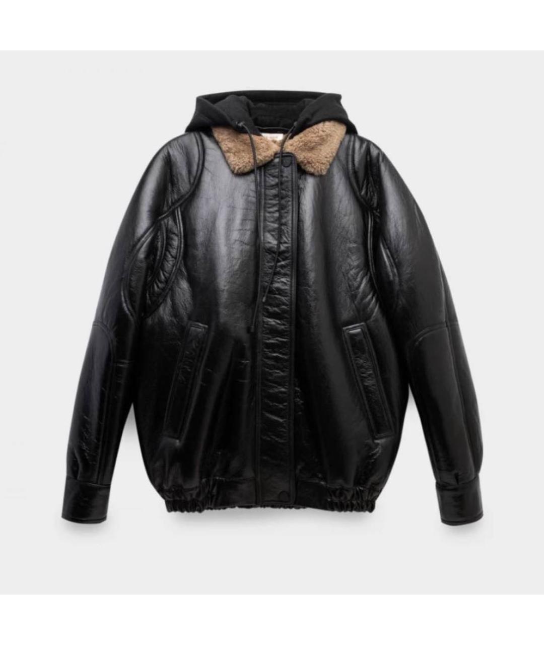 THE MANNEI Черная кожаная дубленка, фото 4