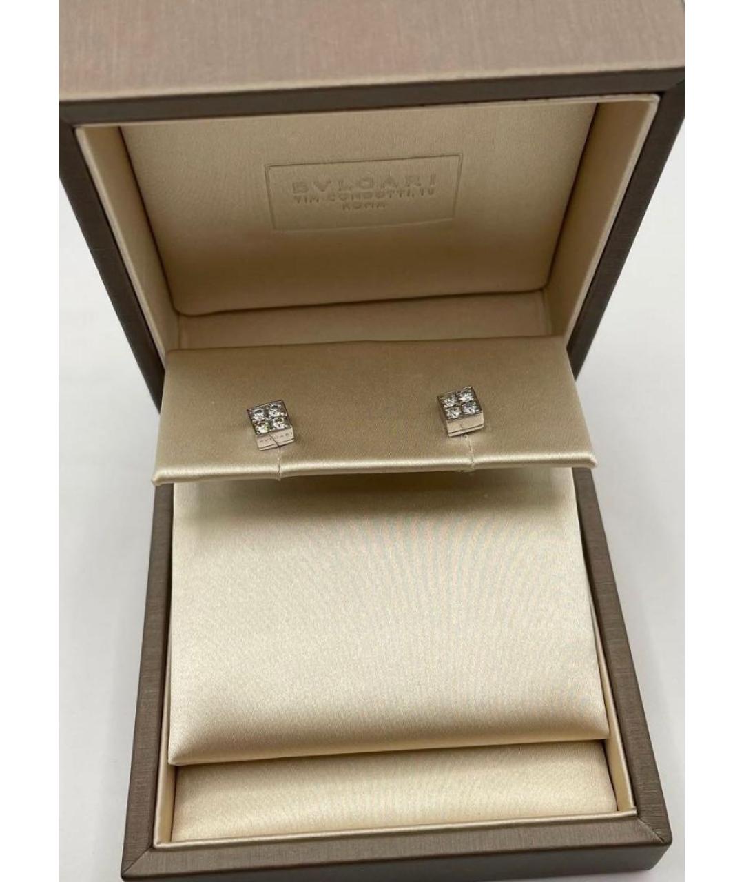 BVLGARI Золотые серьги из белого золота, фото 2