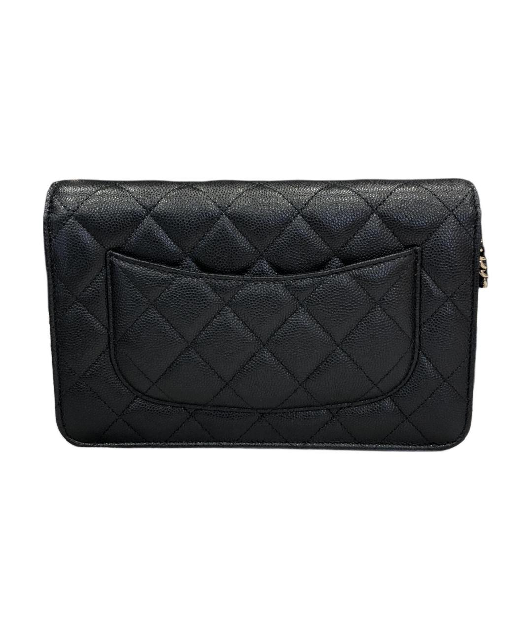 CHANEL Черный кожаный кошелек, фото 3