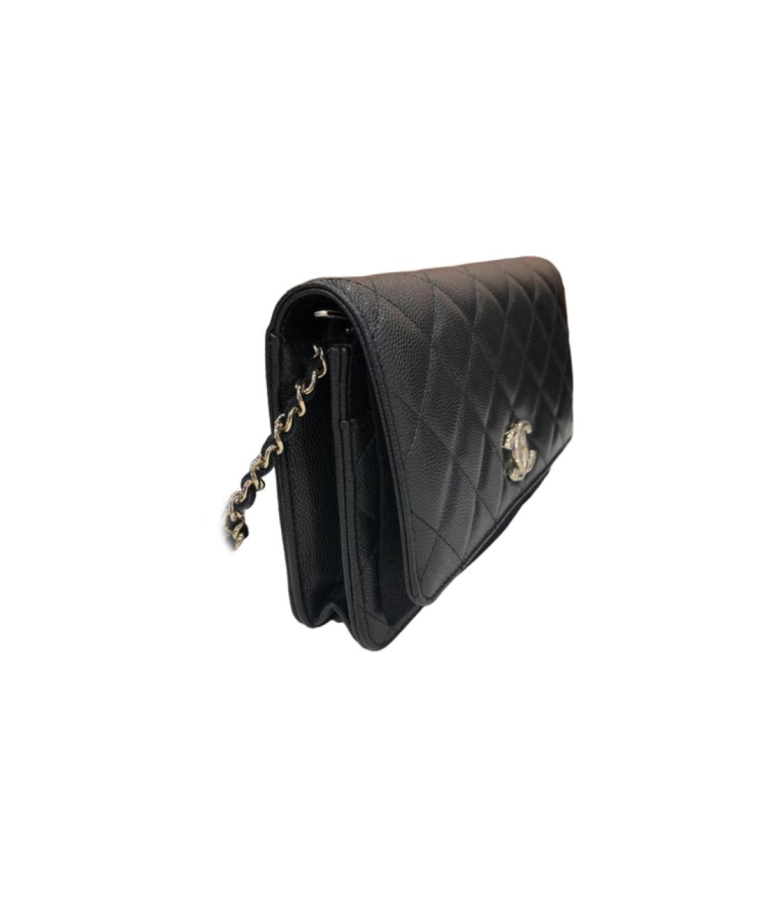 CHANEL Черный кожаный кошелек, фото 2