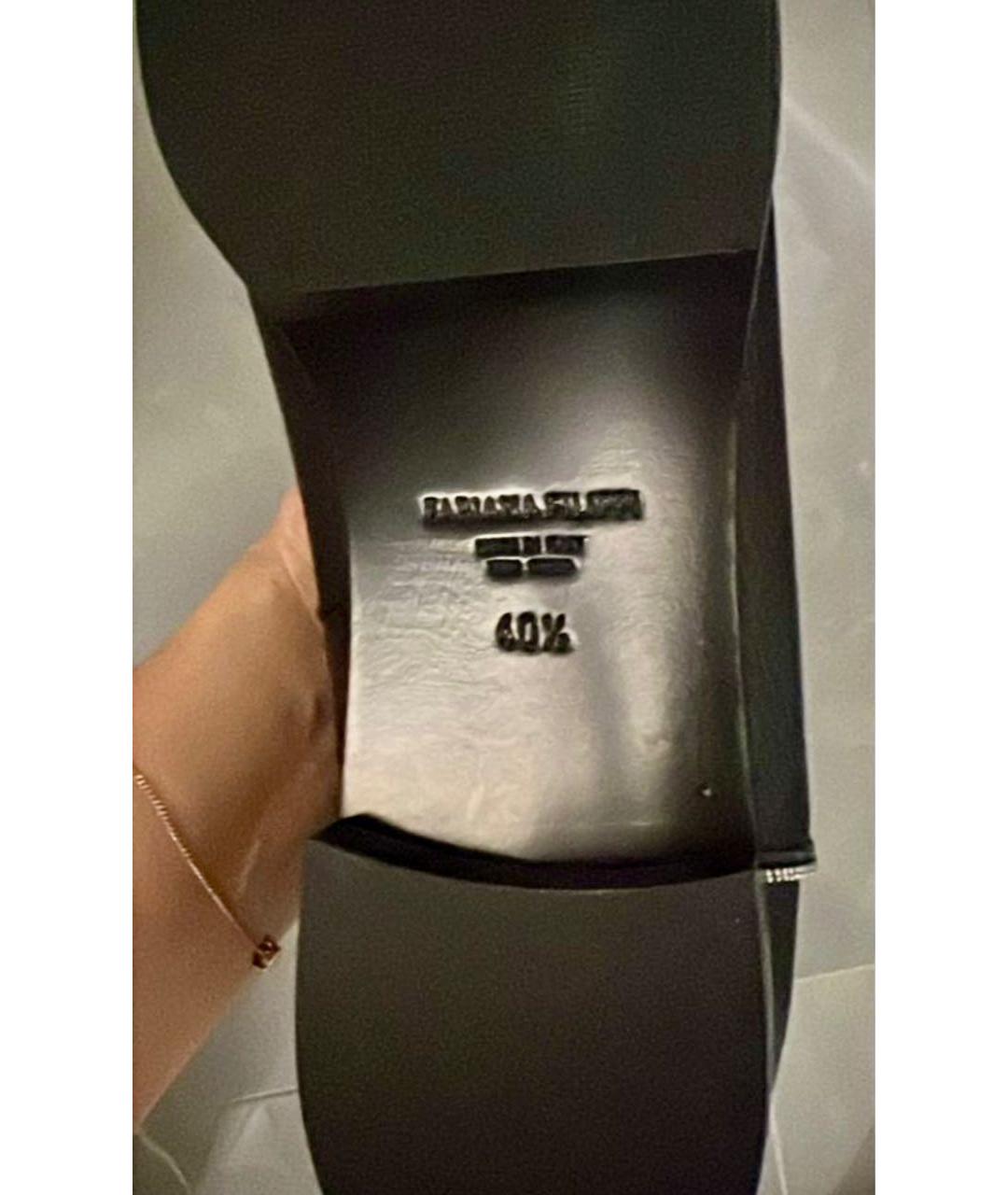 FABIANA FILIPPI Черные кожаные полусапоги, фото 5