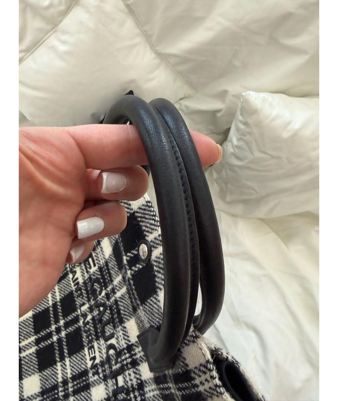 SAINT LAURENT Черная хлопковая сумка тоут, фото 4