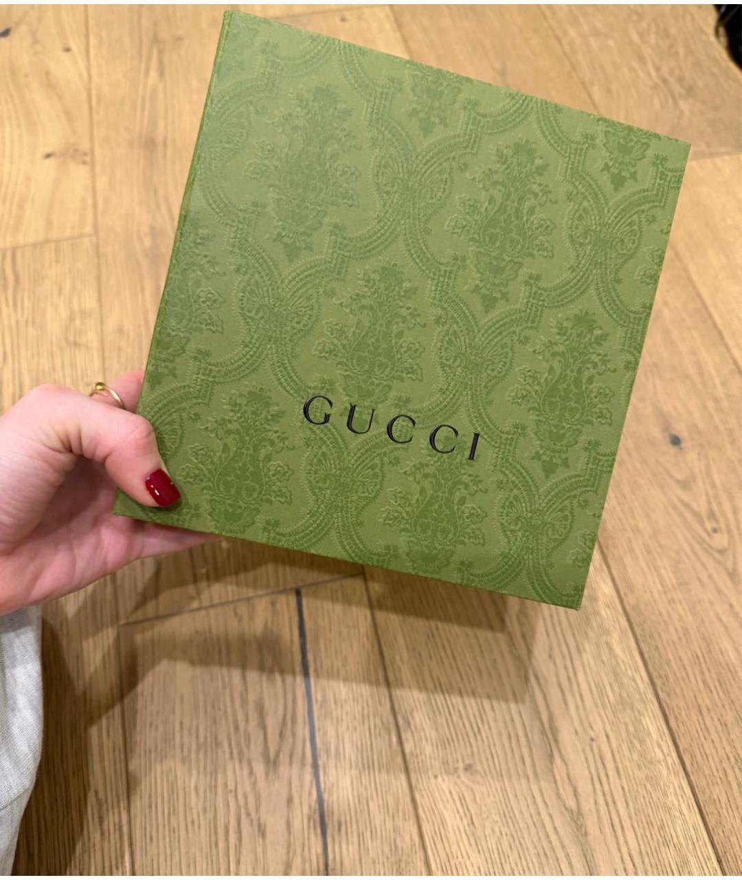 GUCCI Серый шерстяной платок, фото 5