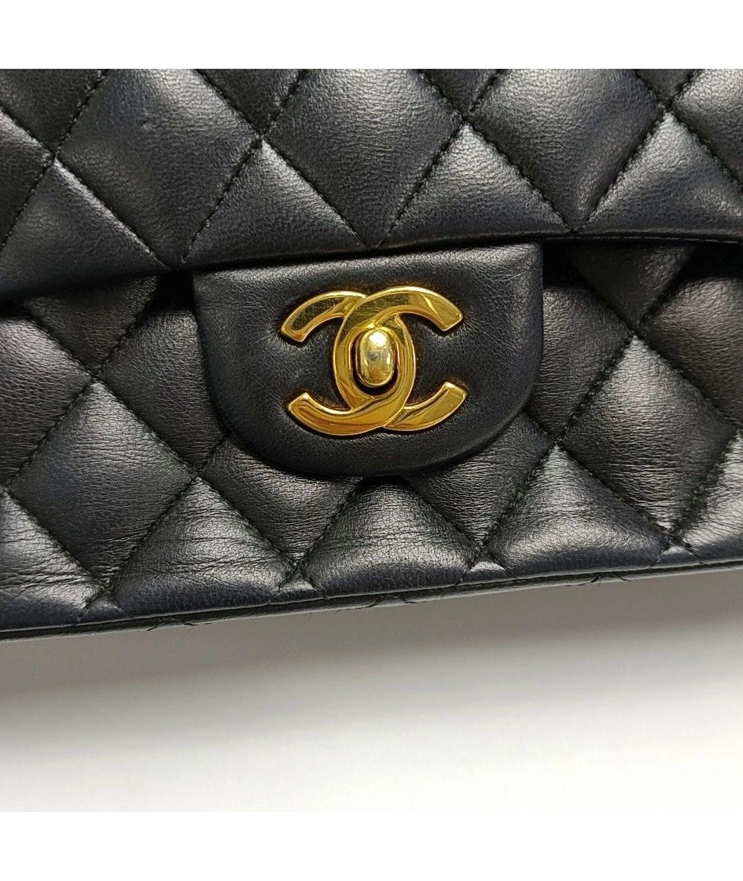 CHANEL Черная кожаная сумка через плечо, фото 8