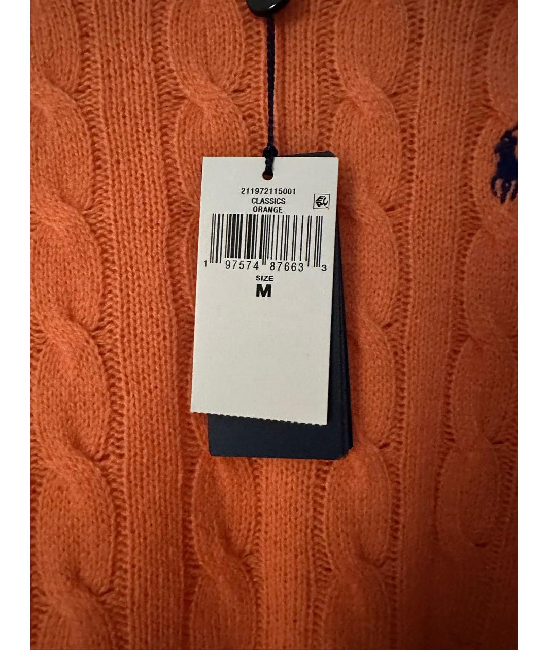 POLO RALPH LAUREN Оранжевый шерстяной джемпер / свитер, фото 5