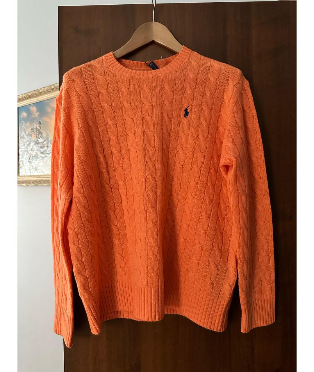 POLO RALPH LAUREN Оранжевый шерстяной джемпер / свитер, фото 7