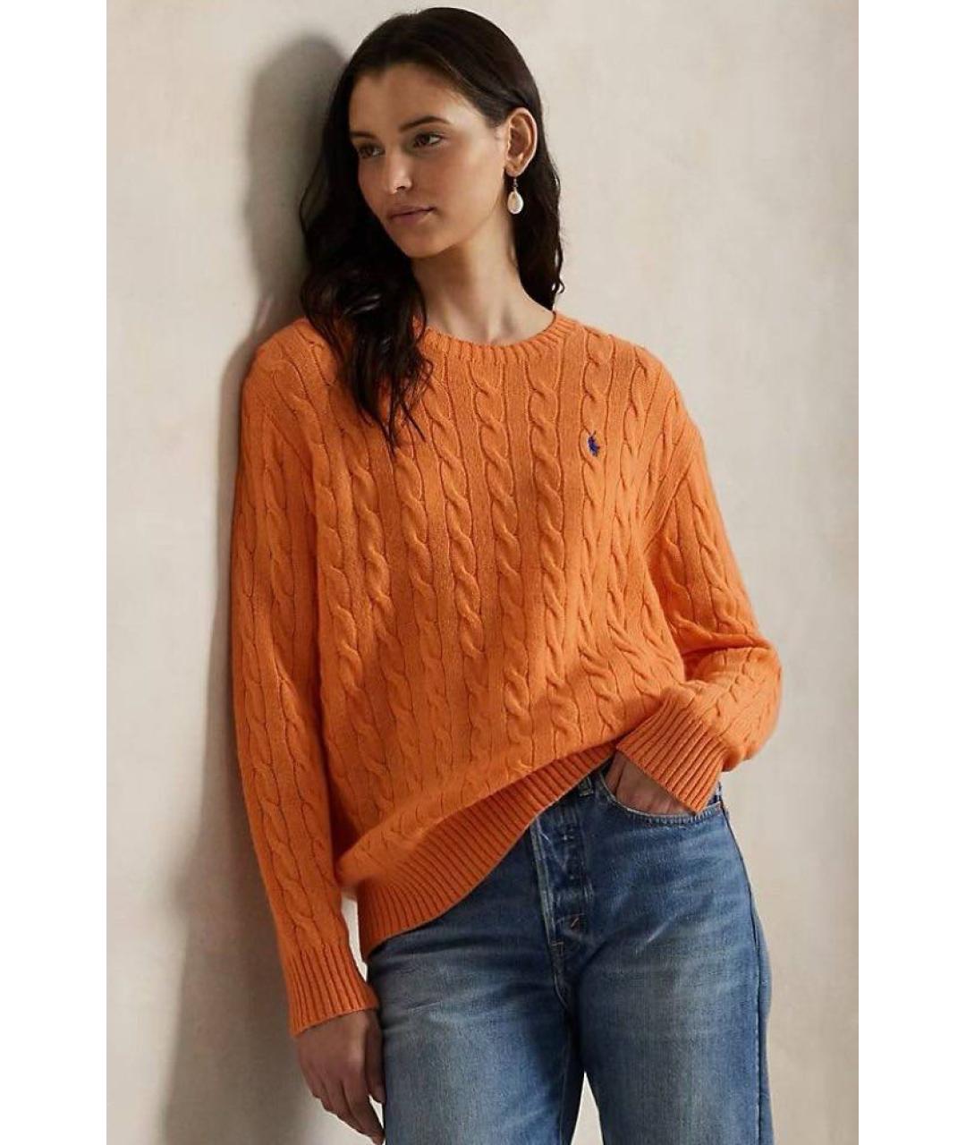 POLO RALPH LAUREN Оранжевый шерстяной джемпер / свитер, фото 2