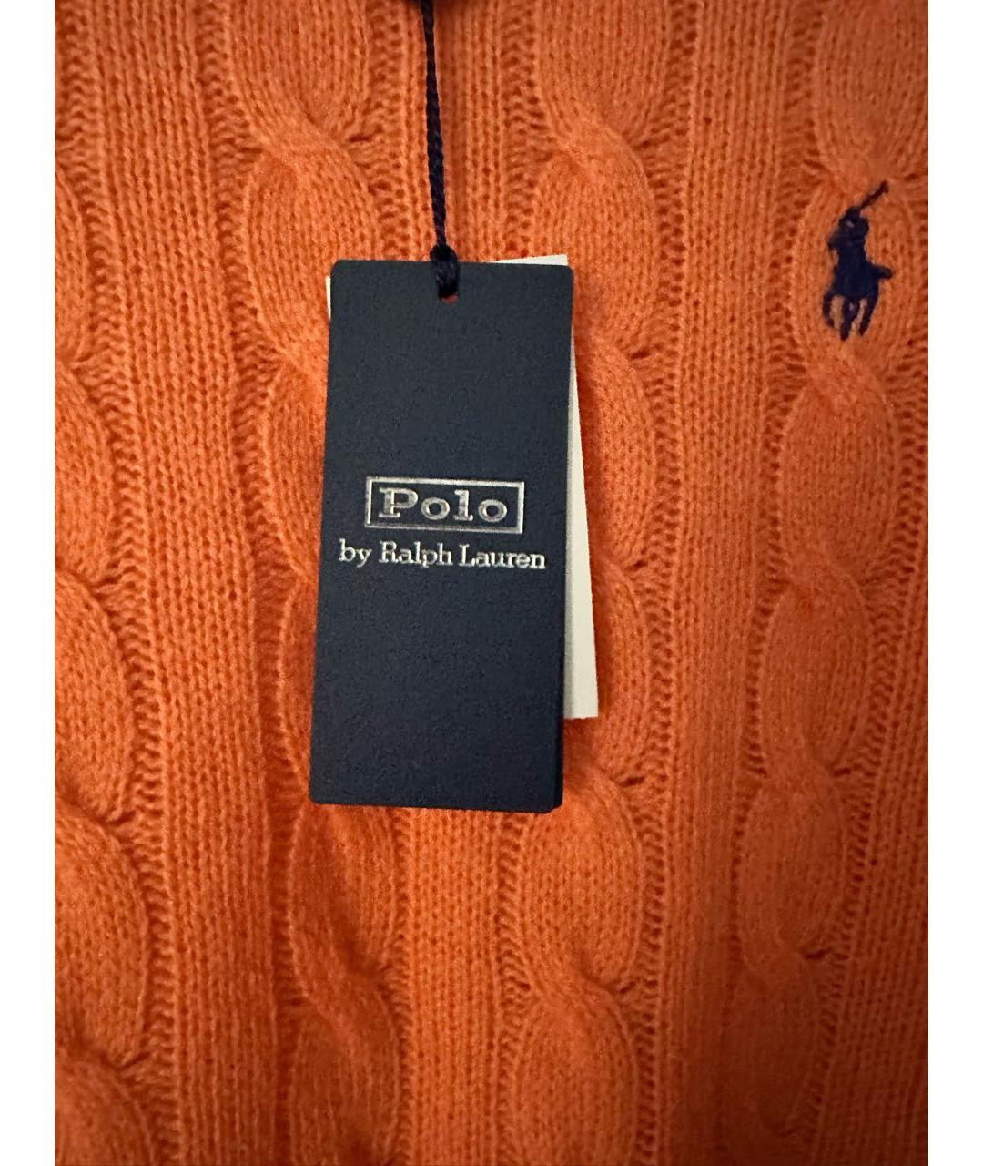 POLO RALPH LAUREN Оранжевый шерстяной джемпер / свитер, фото 3