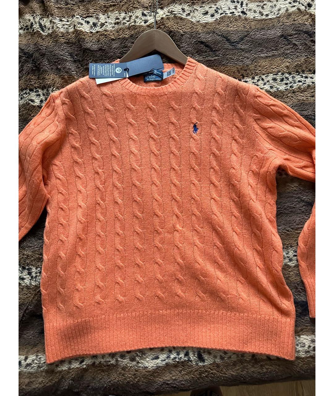 POLO RALPH LAUREN Оранжевый шерстяной джемпер / свитер, фото 4