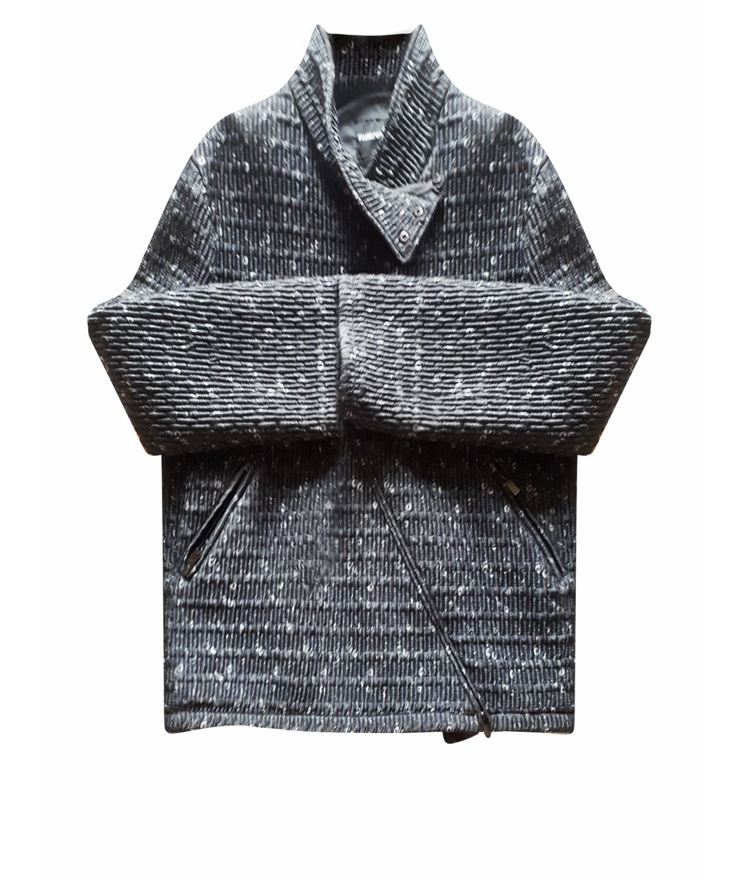 EMPORIO ARMANI Антрацитовая полиэстеровая куртка, фото 1