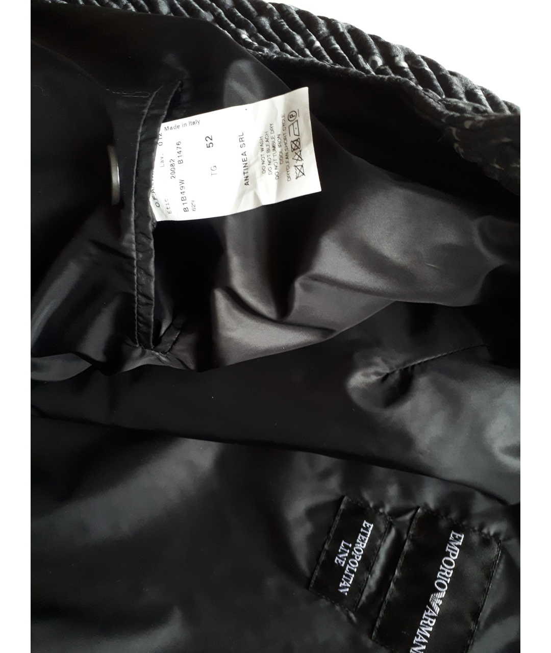 EMPORIO ARMANI Антрацитовая полиэстеровая куртка, фото 5