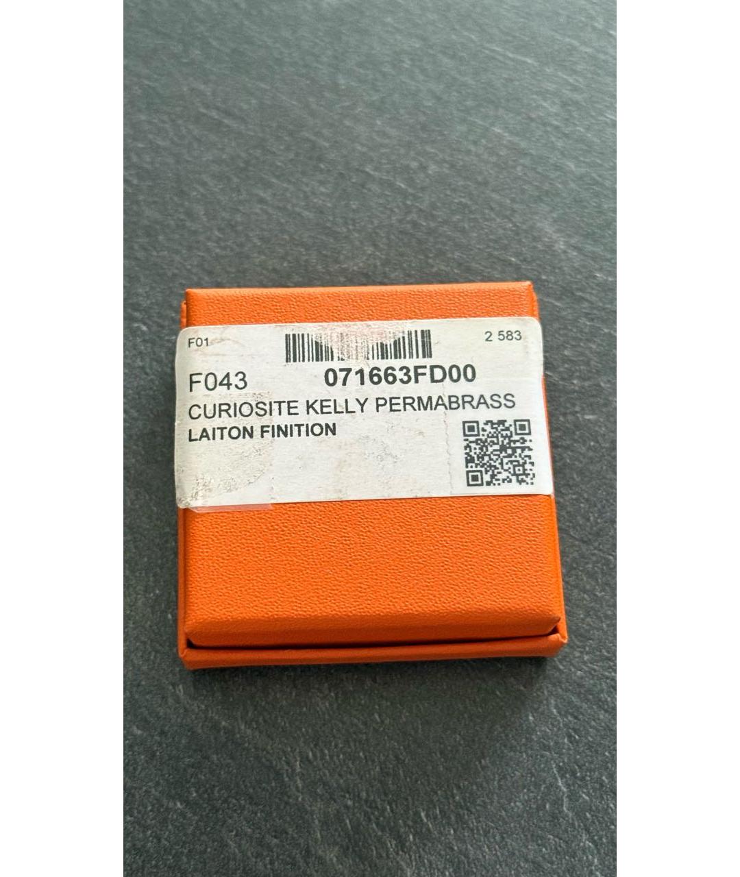 HERMES Золотая металлическая подвеска, фото 5