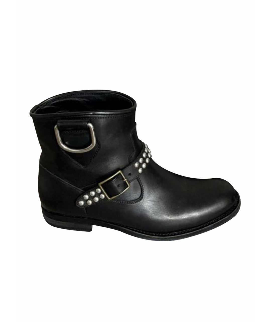 SAINT LAURENT Черные кожаные сапоги, фото 1