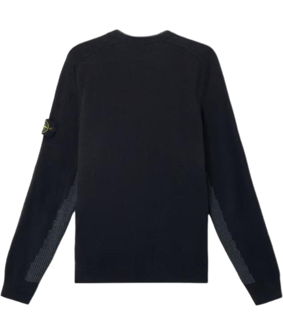 STONE ISLAND Черный шерстяной джемпер / свитер, фото 2