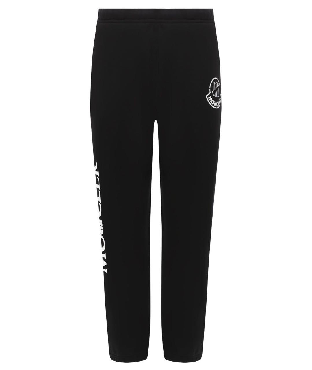 MONCLER Черные хлопковые повседневные брюки, фото 1