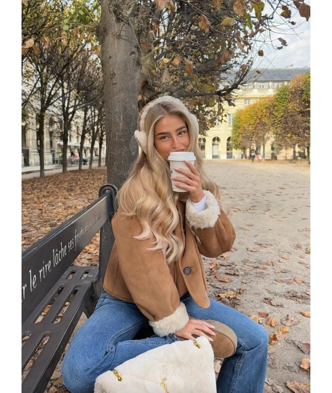 UGG AUSTRALIA Коричневые шерстяные наушники, фото 5