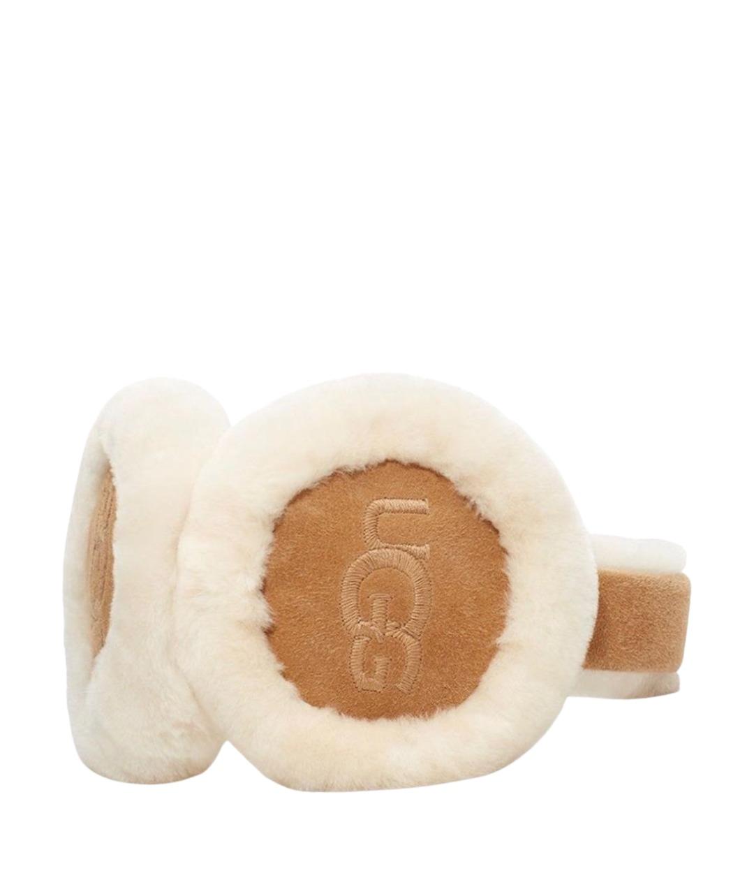 UGG AUSTRALIA Коричневые шерстяные наушники, фото 1