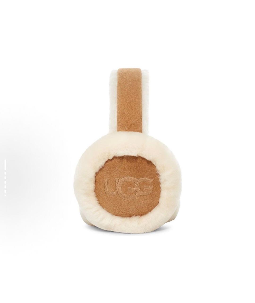 UGG AUSTRALIA Коричневые шерстяные наушники, фото 2