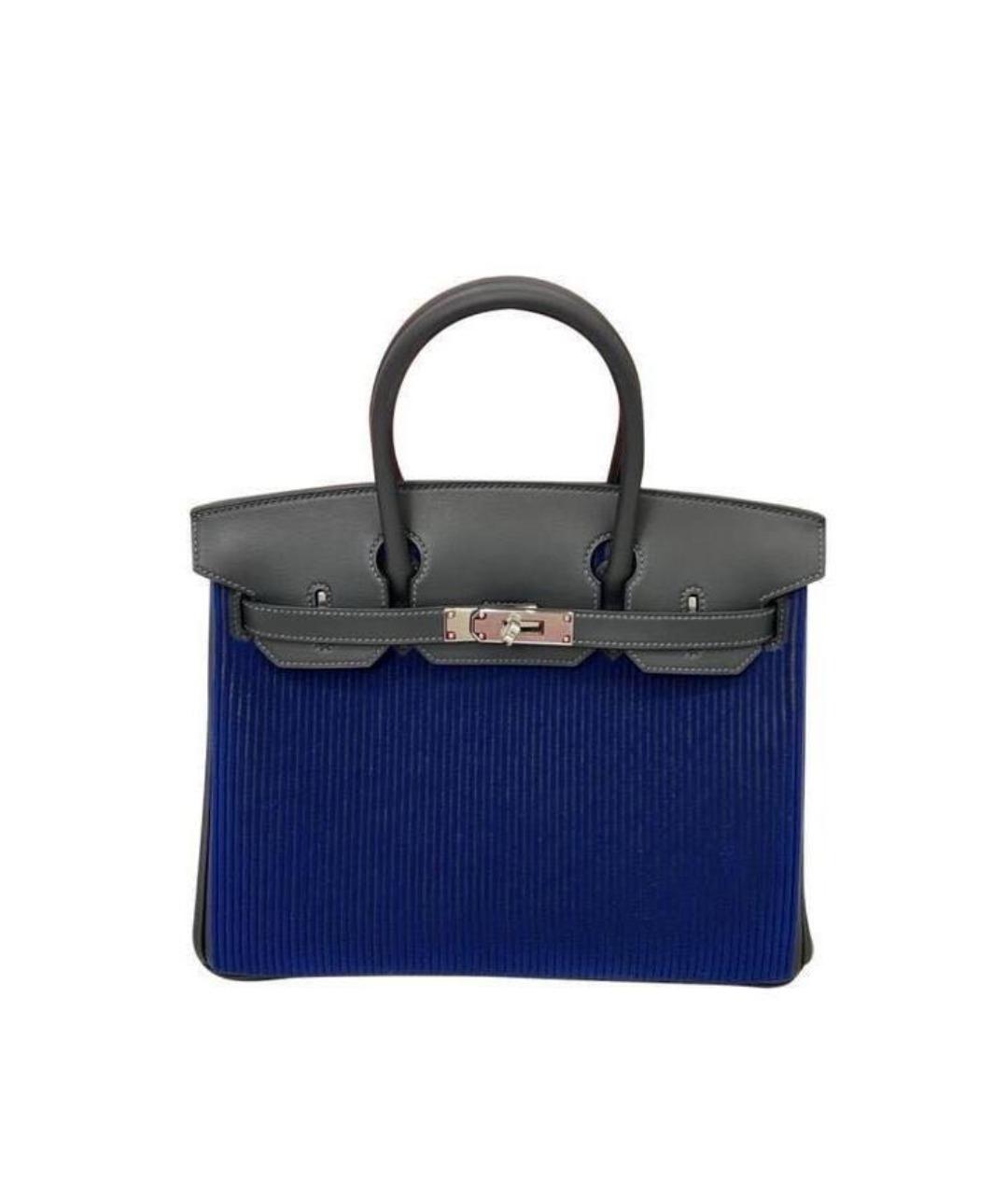 HERMES Синяя сумка с короткими ручками, фото 1