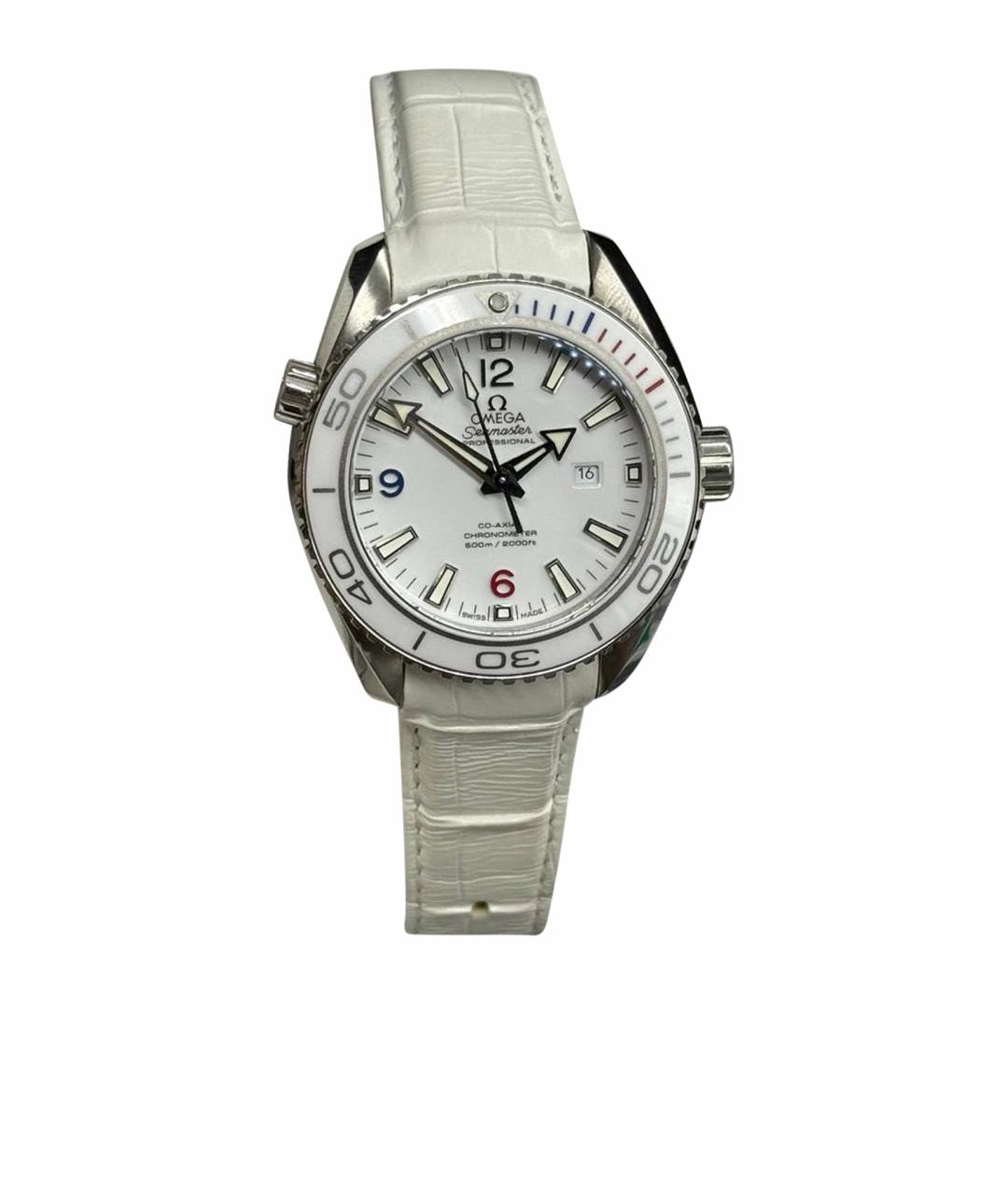 OMEGA Белые металлические часы, фото 1