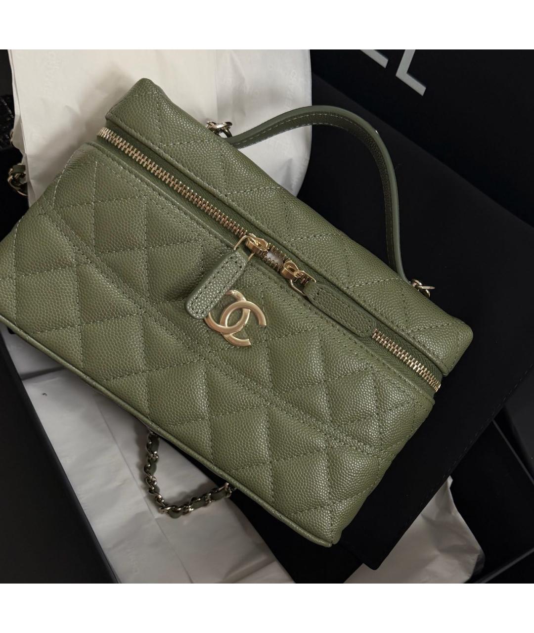 CHANEL Коричневая кожаная сумка через плечо, фото 2