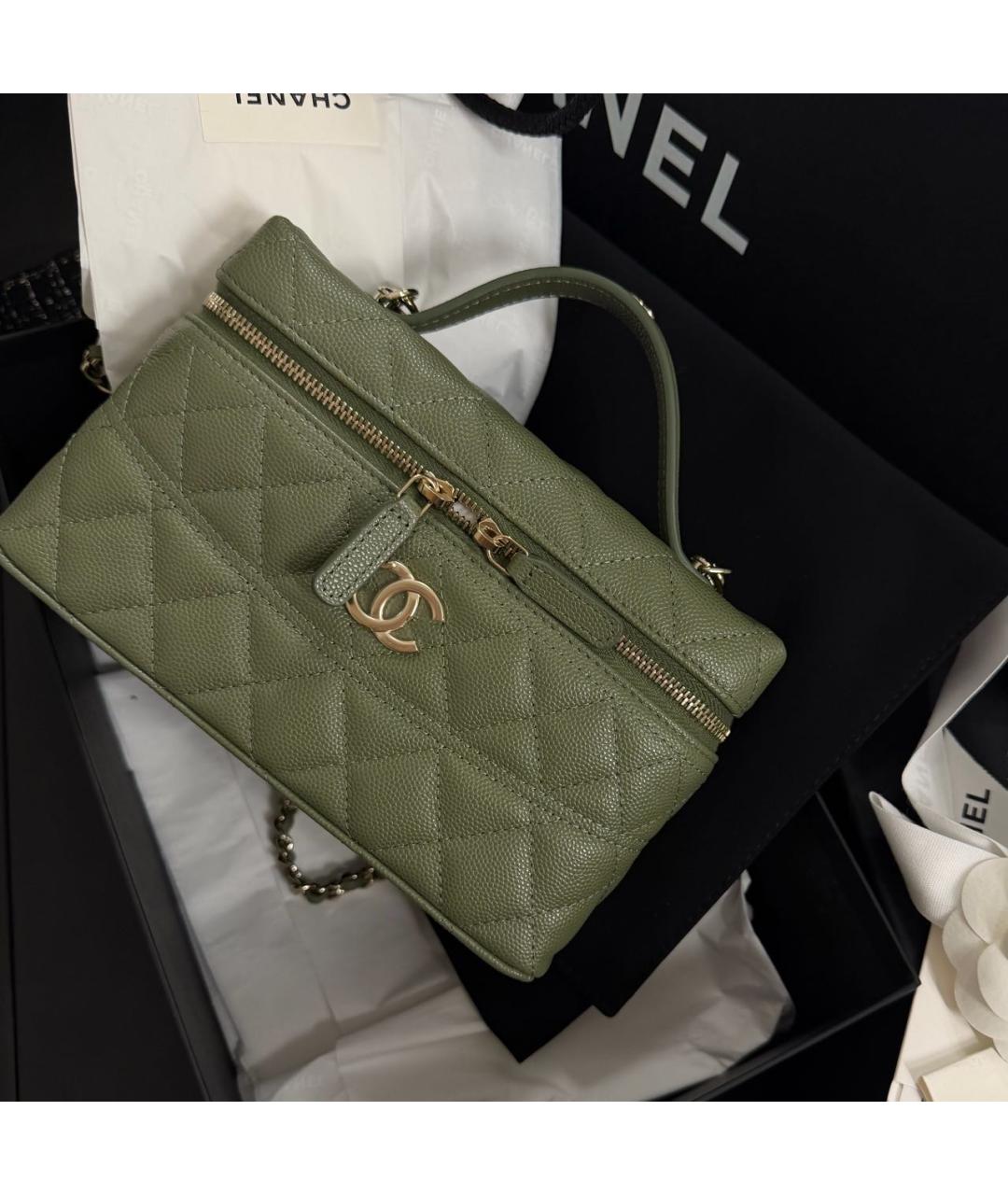 CHANEL Коричневая кожаная сумка через плечо, фото 3