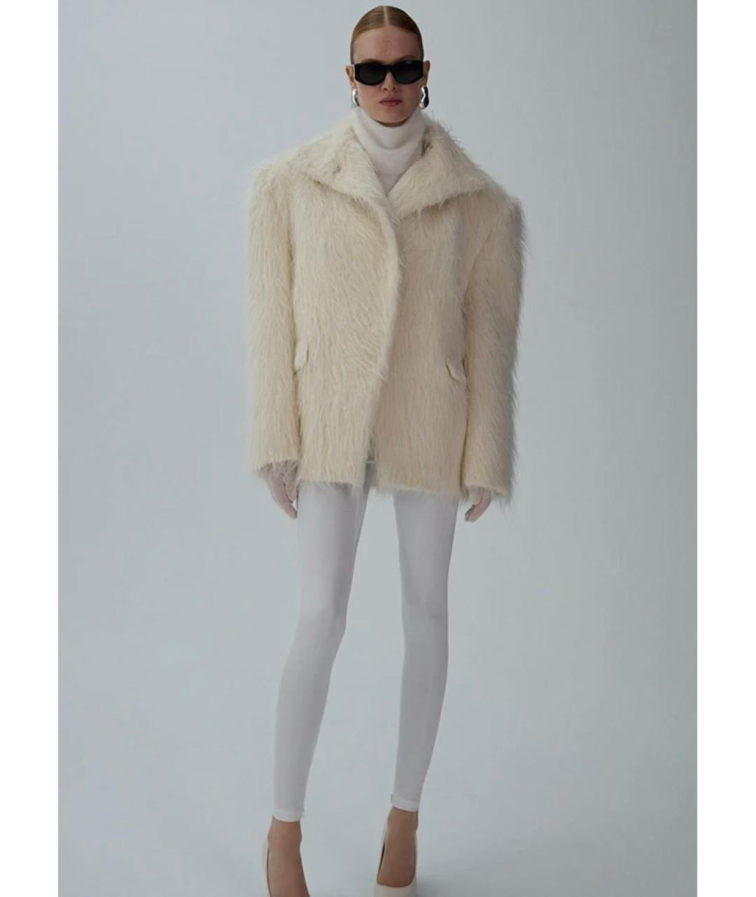 MAGDA BUTRYM Бежевый шерстяной жакет/пиджак, фото 5