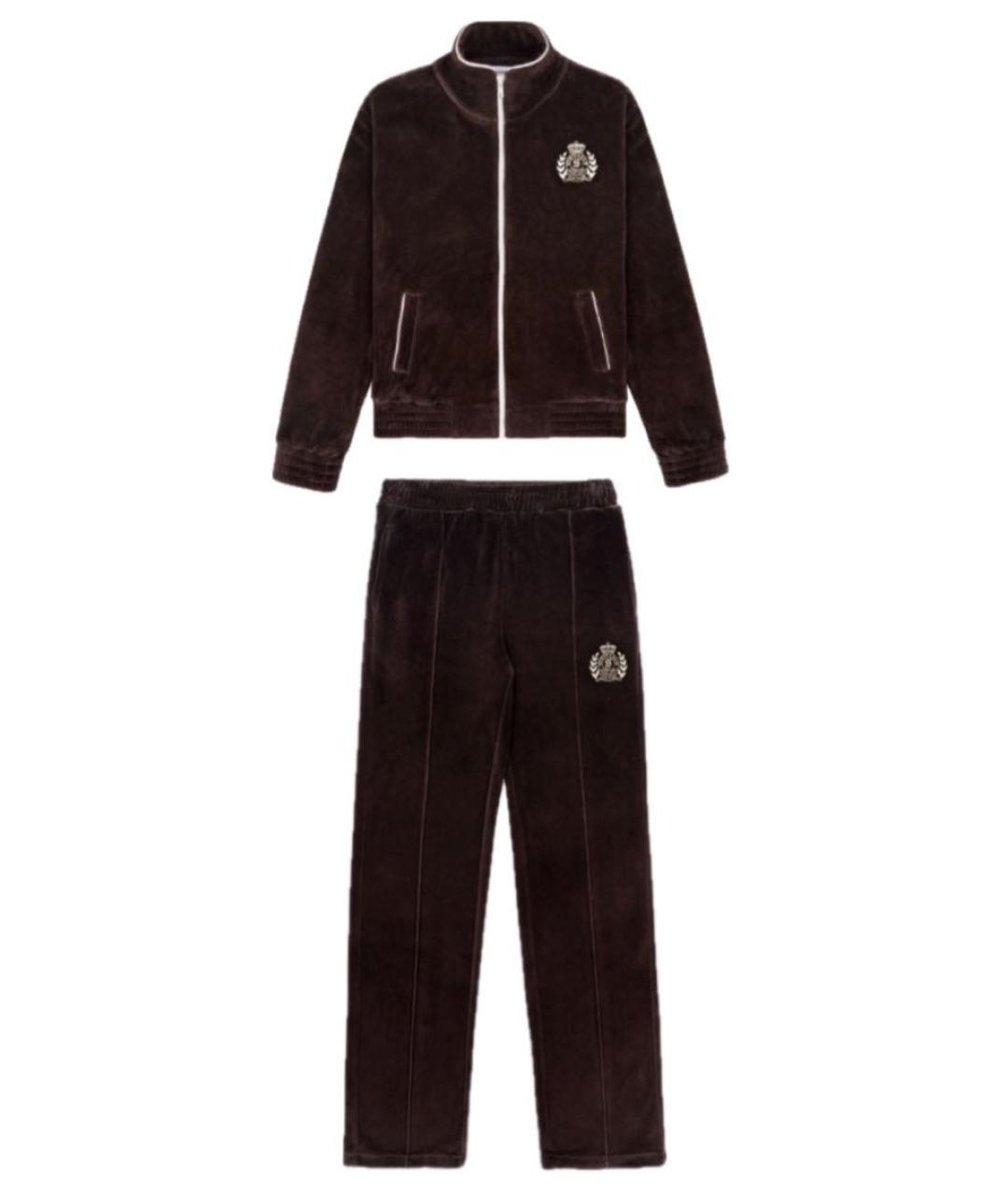 SPORTY AND RICH Коричневый велюровый спортивные костюмы, фото 8