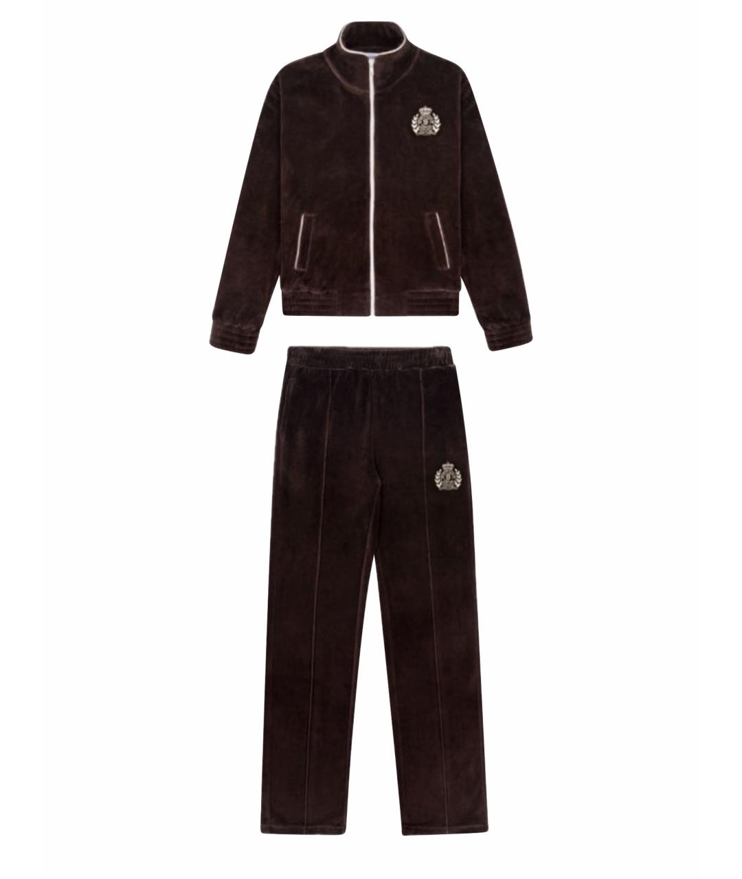 SPORTY AND RICH Коричневый велюровый спортивные костюмы, фото 1