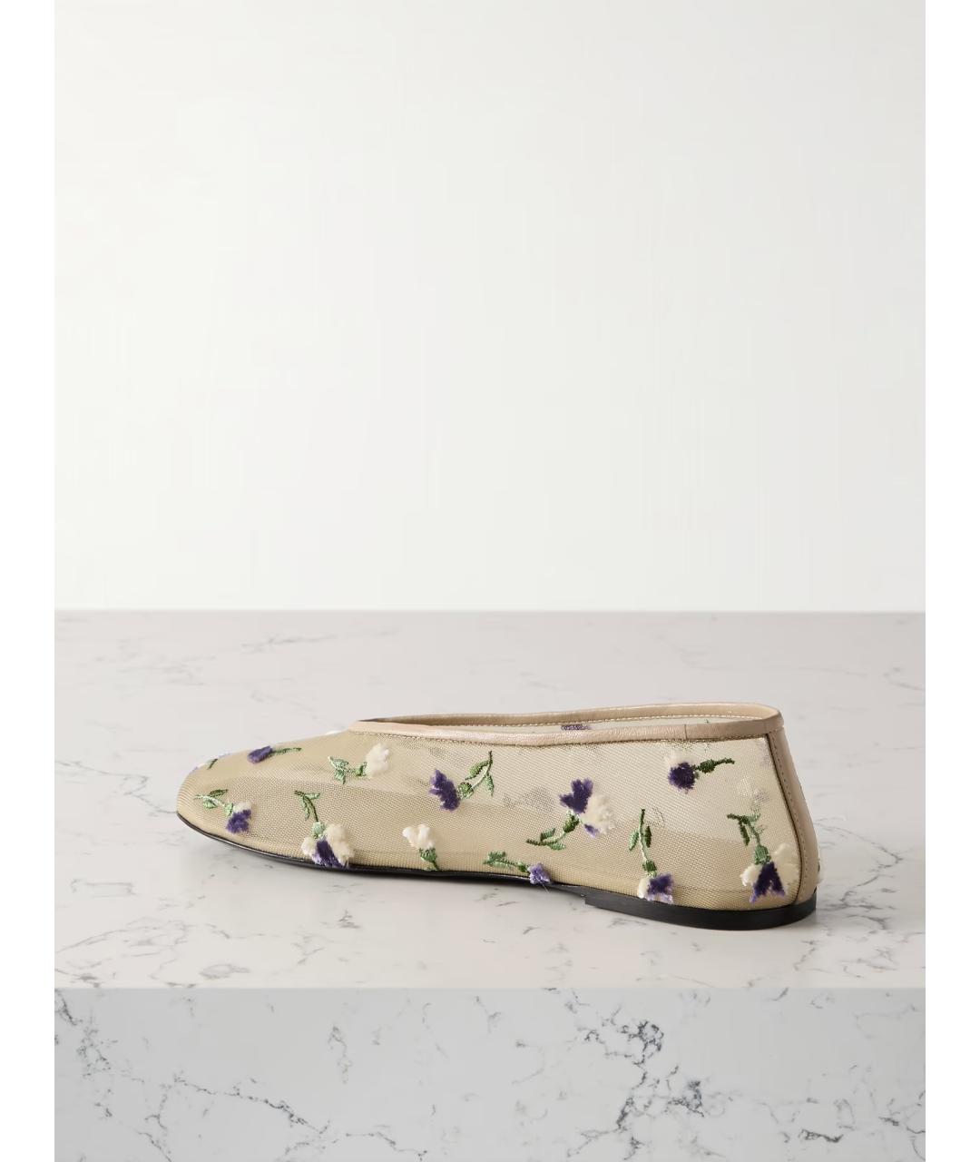 KHAITE Бежевые текстильные балетки, фото 5