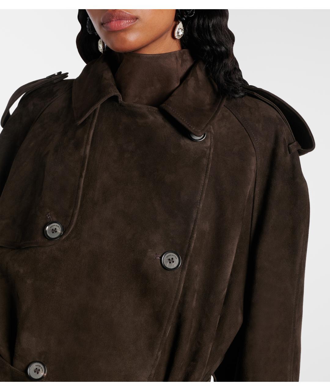 MAGDA BUTRYM Коричневое замшевое пальто, фото 5