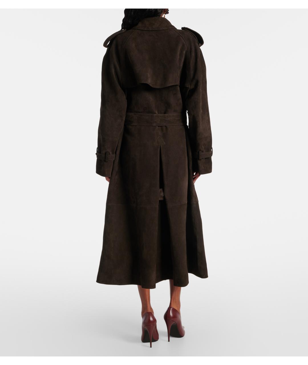 MAGDA BUTRYM Коричневое замшевое пальто, фото 4
