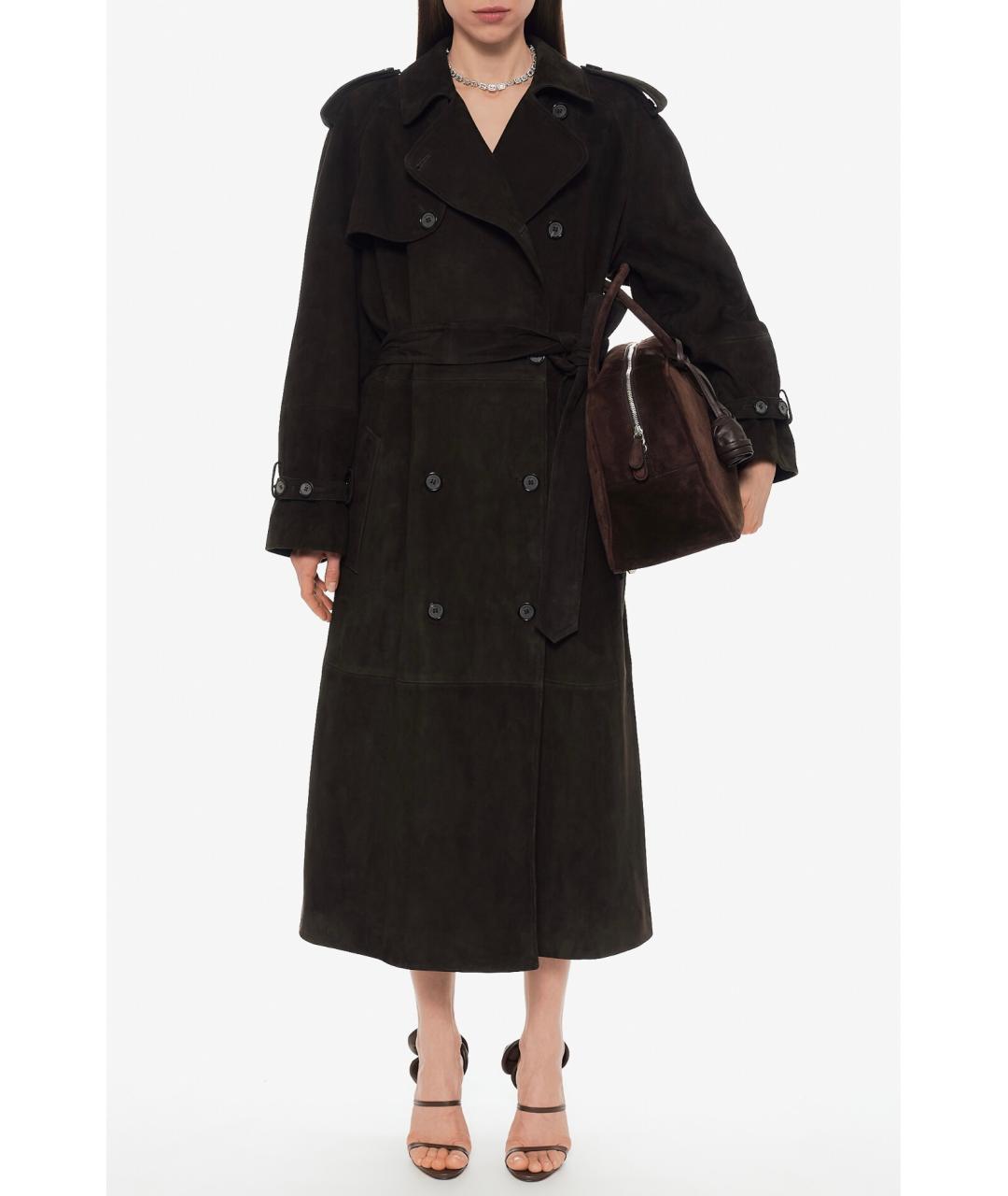 MAGDA BUTRYM Коричневое замшевое пальто, фото 6