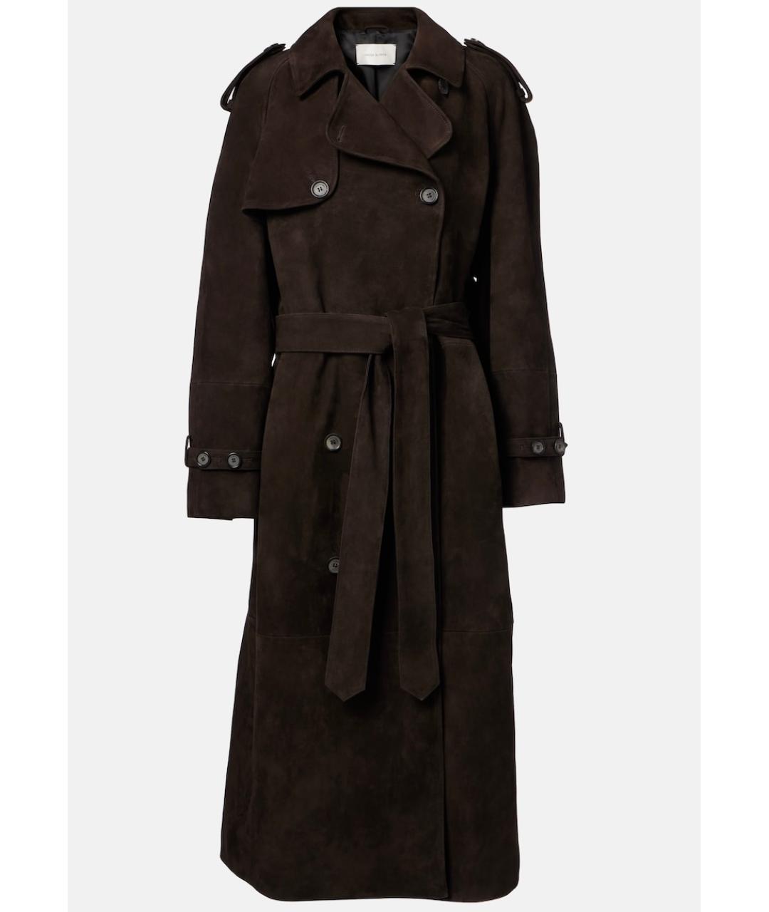 MAGDA BUTRYM Коричневое замшевое пальто, фото 9