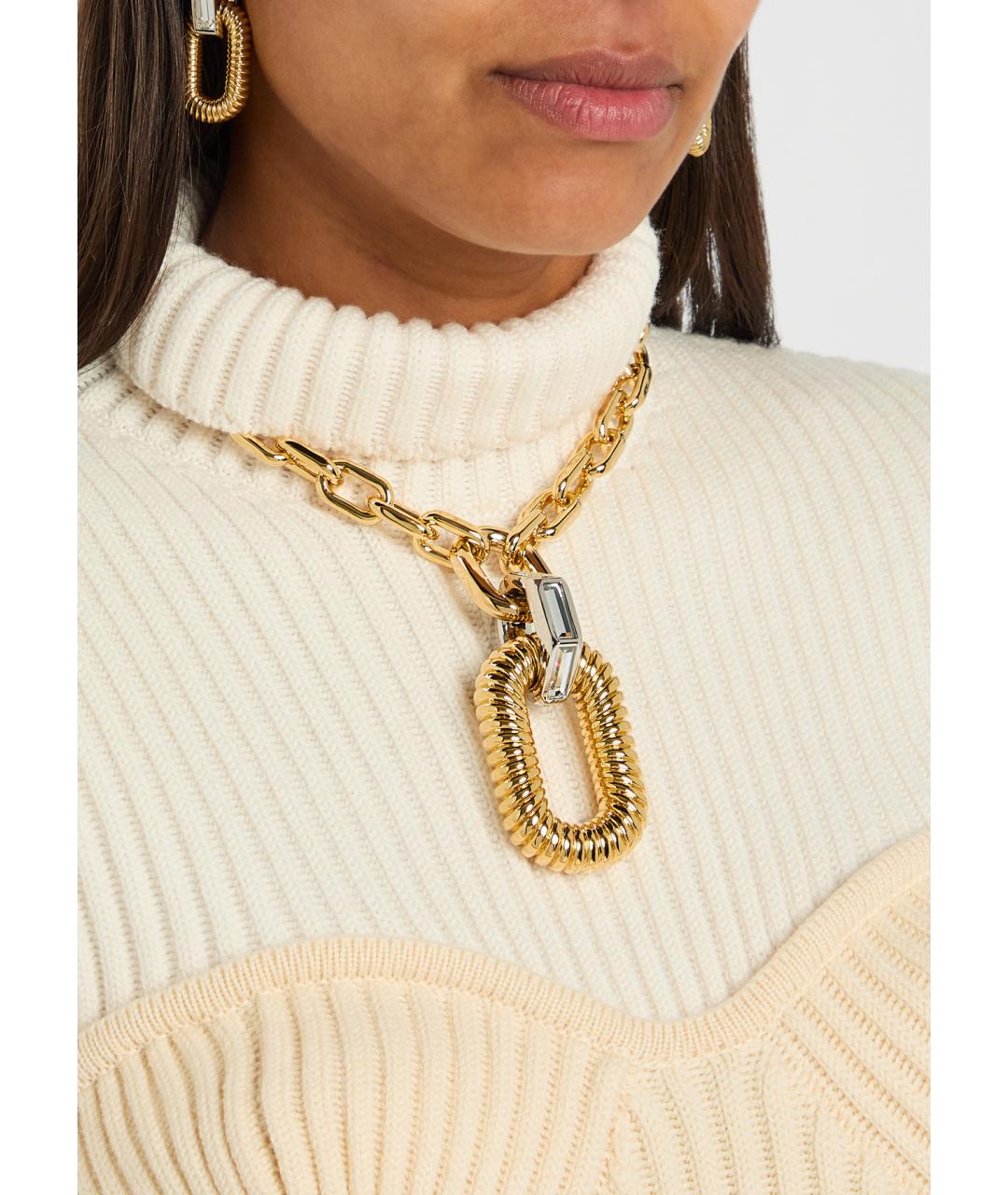 PACO RABANNE Золотое металлическое колье, фото 2