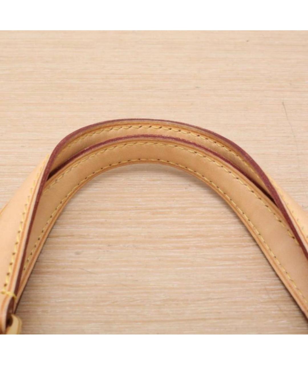 LOUIS VUITTON Желтая кожаная сумка с короткими ручками, фото 8