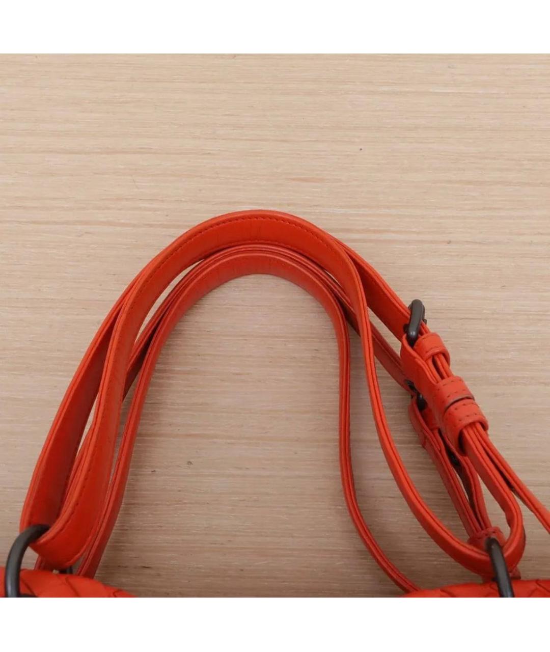 BOTTEGA VENETA Оранжевая кожаная сумка с короткими ручками, фото 9